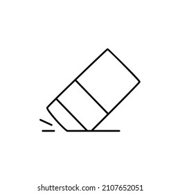 Eraser Icon  in black line style icon, style isolated on white background