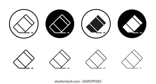 Eraser icon Black and white logo