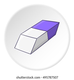 Eraser icon. Cartoon illustration of eraser vector icon for web