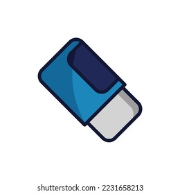 eraser icon of color style design vector template