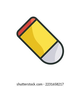 eraser icon of color style design vector template