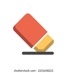 eraser icon of color style design vector template