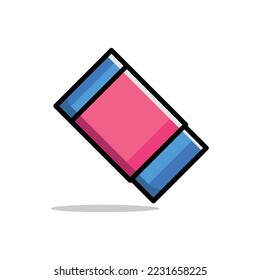 eraser icon of color style design vector template