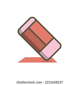 eraser icon of color style design vector template