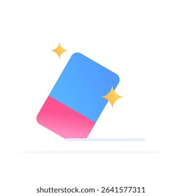 eraser icon, colored flat vector. modern and minimalist design.