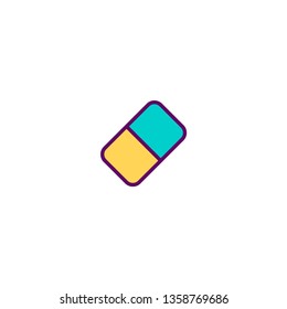 Eraser icon design. Stationery icon vector illustration