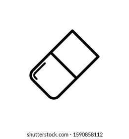 Eraser icon design template, outlined style, editable stroke