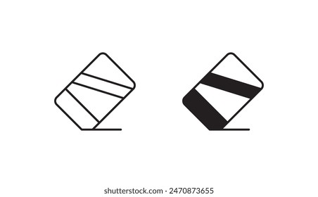 Eraser icon design with white background stock illustration