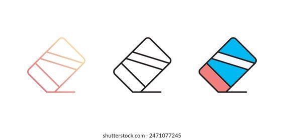 Eraser icon design with white background stock illustration