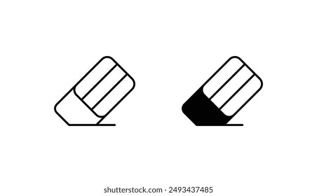 Eraser icon design with white background stock illustration