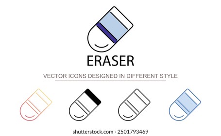 Eraser icon design with white background stock illustration