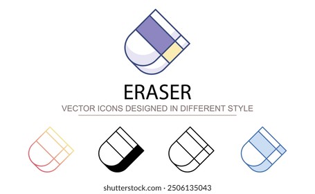 Eraser icon design with white background stock illustration