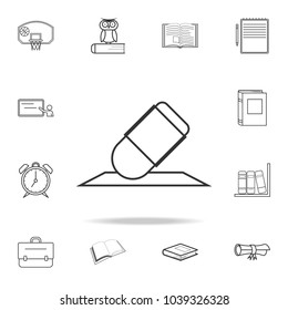 Eraser icon. Detailed set of education outline icons. Premium quality graphic design. One of the collection icons for websites, web design, mobile app on white background