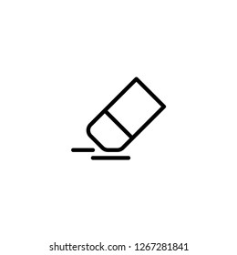 Eraser icon. Draw design sign