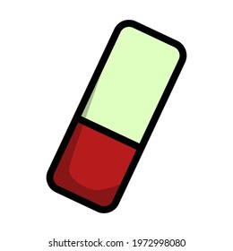 Eraser Icon. Editable Bold Outline With Color Fill Design. Vector Illustration.