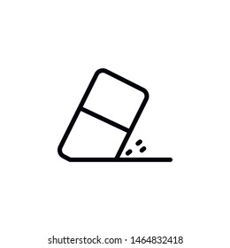 Eraser icon. Element of Education icon. Thin line icon