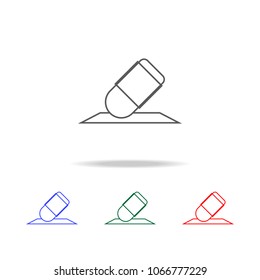 Eraser icon. Elements of education multi colored icons. Premium quality graphic design icon. Simple icon for websites, web design, mobile app, info graphics