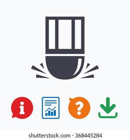 Eraser icon. Erase pencil line symbol. Correct or Edit drawing sign. Information think bubble, question mark, download and report.