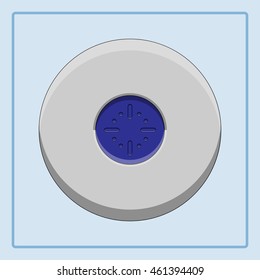eraser icon in flat design with shadow. Stationery theme symbol. vector illustration. school and office supplies.