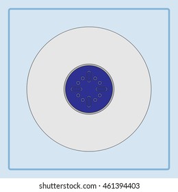 eraser icon in flat design. Stationery theme symbol. vector illustration. school and office supplies. 