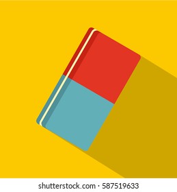 Eraser icon. Flat illustration of eraser vector icon for web