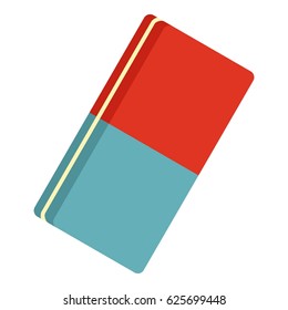 Eraser icon flat isolated on white background vector illustration