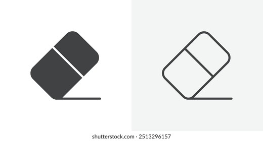 Eraser icon flat and simple set design