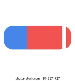 Eraser icon, flat style