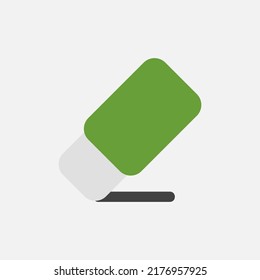 Eraser icon in flat style about text editor, use for website mobile app presentation