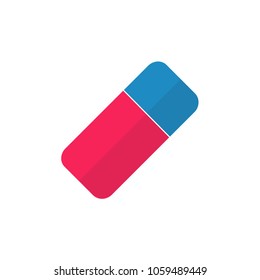 eraser icon in flat style isolated vector illustration on white transparent background