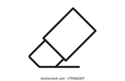Eraser icon flat style vector illustration.