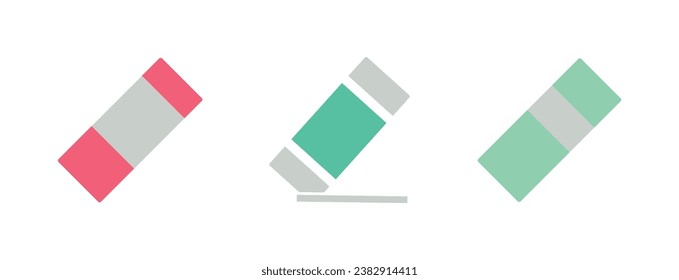 Eraser Icon. Eraser Flat Icon Symbol Vector Illustration