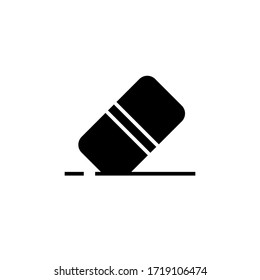eraser icon glyph design vector. isolated on white background