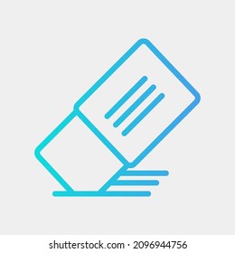 Eraser icon in gradient style about school and education, use for website mobile app presentation