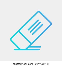 Eraser icon in gradient style, use for website mobile app presentation