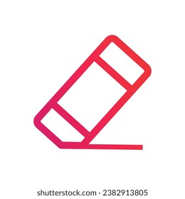 Eraser Icon. Eraser Gradient Icon Symbol Vector Illustration