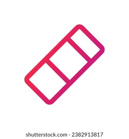 Eraser Icon. Eraser Gradient Icon Symbol Vector Illustration