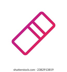 Eraser Icon. Eraser Gradient Icon Symbol Vector Illustration