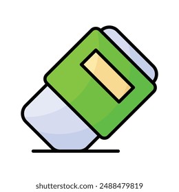 An eraser icon, ideal for digital, educational, and artistic applications, available in various styles