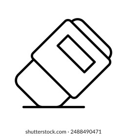 An eraser icon, ideal for digital, educational, and artistic applications, available in various styles