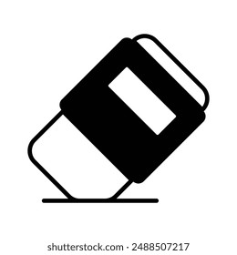 An eraser icon, ideal for digital, educational, and artistic applications, available in various styles