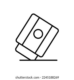 Eraser icon illustration. icon related to education. line icon style. Simple vector design editable