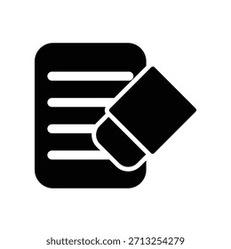 Radiergummi-Symbol, Vektordesign-Vorlage