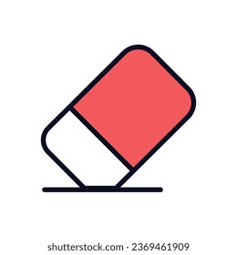 Eraser icon isolate white background stock illustration.