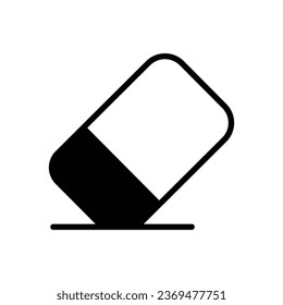Eraser icon isolate white background stock illustration.