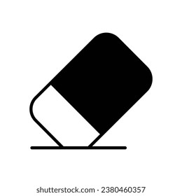 Eraser icon isolate white background vector stock illustration