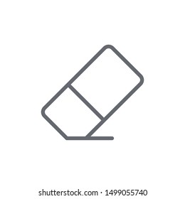 Eraser icon isolated on white background. Education symbol modern, simple, vector, icon for website design, mobile app, ui. Vector Illustration