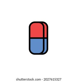 Eraser icon. isolated on white background. Flat design