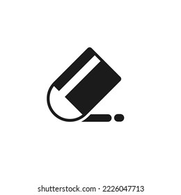 icono de borrador aislado en fondo blanco