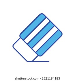 Eraser icon isolated on a white background. Vector illustration.